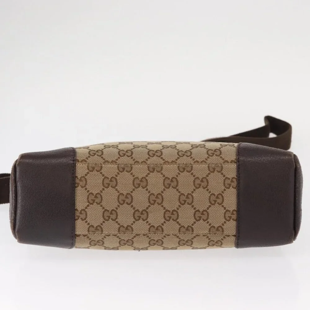 Authentic GUCCI GG Canvas Shoulder Bag Beige Silver 114273 - Picture 13 of 16